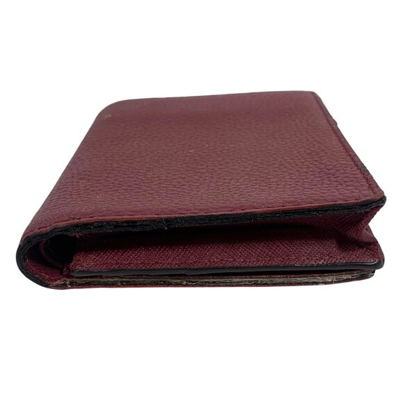 Michael Kors Mercer Carryall Card Case Burgundy Logo Compact Bifold Wallet FLAW - Picture 4 of 9